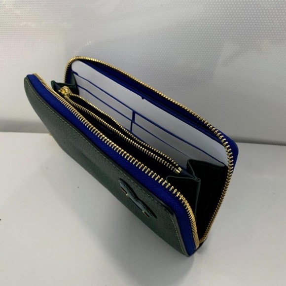 New Tory Burch Perry Patchwork Hearts Continental Wallet - Picture 2 of 3